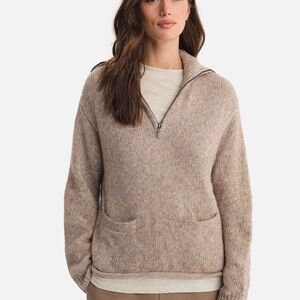 MATE the Label Luxe Alpaca Half-Zip Sweater